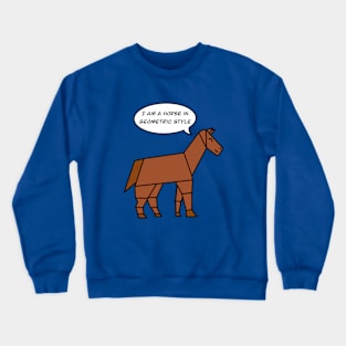 Funny geometric horse Crewneck Sweatshirt